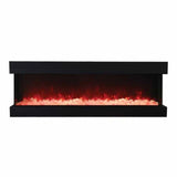 Amantii 50 Inch Tru-View XL Deep Built-In Indoor Outdoor 3 Three Sided Electric Fireplace