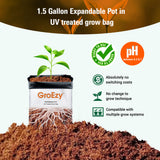 GroEzy™ 1.5 Gallon Expandable Pot in UV treated grow bag