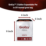 GroEzy™ 2 Gallon Expandable Pot in UV treated grow bag