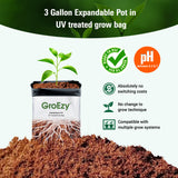 GroEzy™ 3 Gallon Expandable Pot in UV treated grow bag