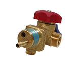 Flame King Dual Access Vapor/Liquid Valve + Dip Tube for 123LB Refrigerant Tank