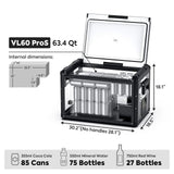 ICECO VL60ProS Single Zone Portable Fridge Electric Cooler 63.4QT