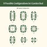 17" Tall 9 In 1 Large Modular Metal Raised Garden Bed Kit