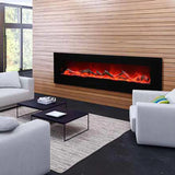 Amantii WM-FM Series Built-in or Wall Mount 72 Inch Electric Fireplace