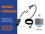 Flame King Auto Ignition Heavy Duty Propane Torch Weed Burner 340,000 BTU with Blast Trigger