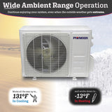 Pioneer® Quantum Ultra™ 18,000 BTU 23 SEER2 230V High-Wall Ductless Energy-Star Mini-Split Air Conditioner Inverter Heat Pump Full Set