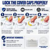 Flame King Dual 20LB LP Propane Tank Light Plastic Heavy Duty Cover Rv Trailer White