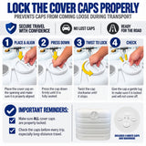 Flame King Dual 30LB LP Propane Tank Light Plastic Heavy Duty Cover RV Trailer White