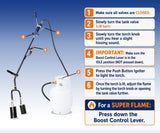 Flame King 500,000 BTU X 2 Torch Head Dual Propane Weed Burner Torch