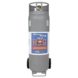 Flame King 100lb Empty Horizontal & Vertical Propane Cylinder with POL & Wheels