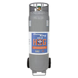 Flame King 100lb Empty Horizontal & Vertical Propane Cylinder with POL & Wheels