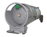 Flame King 100lb Empty Horizontal & Vertical Propane Cylinder with POL & Wheels