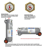 Flame King 100lb Empty Horizontal & Vertical Propane Cylinder with POL & Wheels