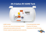 Flame King 20.3 gal ASME RV Trailer Propane Tank Cylinder with Mount Brackets