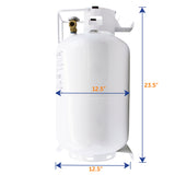 Flame King 30lb Horizontal Propane Cylinder Tank With Valve and Gauge RV Trailer