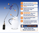 Flame King Propane Weed Burner Torch 340,000 BTU with Battery Operated Igniter