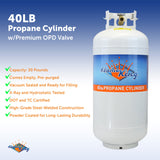 Flame King 40lb Propane Tank LP Cylinder with OPD