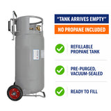 Flame King 40lb Horizontal & Vertical Empty Propane Cylinder with OPD & Wheels