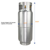 Flame King 43.5lb Aluminum Forklift Propane Tank Cylinder with Gauge