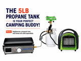 Flame King Portable 5lb Propane Tank LP Cylinder with OPD & Gauge