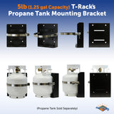 Flame King T-Racks 5lb Propane Tank Mounting Brackets Strap Campervan Overland Vehicles