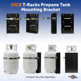 Flame King® T-Racks™ 10lb Propane Tank Mounting Brackets Strap Campervan Overland Vehicles