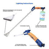 Flame King Propane Torch Wide Flame Weed Burner with Integrated Push Button Igniter