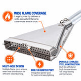 Flame King Propane Torch Wide Flame Weed Burner with Integrated Push Button Igniter