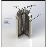 Jacketed Stainless Steel LP Tank with Internal Condensing Coil and Dip Tube
