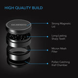 AC Infinity 3-Chamber Spice Grinder Black 2-Inch