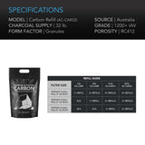 AC Infinity Activated Carbon Refill 1200+ IAV Australian Charcoal 32