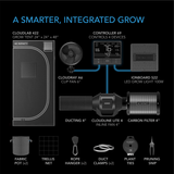 AC Infinity Advance Grow Tent System 2x2 Compact Kit, Integrated Smart Controls, and Full Spectrum LED Grow Light