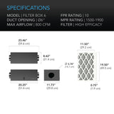 AC Infinity Air Filter Box w/ High Efficacy Filter 6-Inch