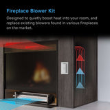 AC Infinity AIRBLAZE S10 Fireplace Blower 10" w/ Wireless Speed