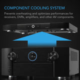 AC Infinity AIRCOM S10, AV Receiver Cooling Fan w/ Thermal Trigger, 17" Front Exhaust