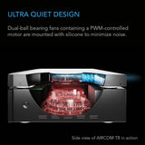 AC Infinity AIRCOM S6 AV Receiver Cooling Fan w/ Thermal Trigger 12"