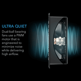 AC Infinity AIRFRAME T7 Black, Equipment Closet and Room Fan System 17", Exhaust
