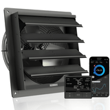 AC Infinity AIRLIFT T12, Shutter Exhaust Ventilation Fan 12", Temperature Humidity Controller