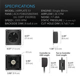 AC Infinity AIRPLATE S1 Quiet Cabinet Cooling Fan 4" w/ Speed