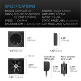 AC Infinity AIRPLATE S3, Quiet Cabinet Cooling Fan 6" w/ Speed Controller