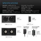 AC Infinity AIRPLATE S5 Quiet Cabinet Cooling Fan 8" w/ Speed