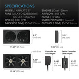 AC Infinity AIRPLATE S7 Quiet Cabinet Cooling Fan 12" w/ Speed