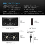 AC Infinity AIRPLATE T7 Quiet Cabinet Cooling Fan 12" w/ Temperature