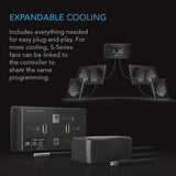 AC Infinity AIRPLATE T8 White Quiet Cabinet Cooling Fan Dual 6"