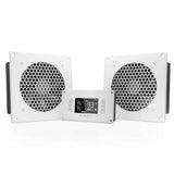 AC Infinity AIRPLATE T8 White Quiet Cabinet Cooling Fan Dual 6"
