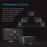 AC Infinity AIRPLATE T8 White, Quiet Cabinet Cooling Fan Dual 6" w/ Temperature Controller