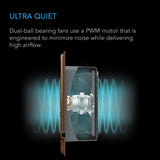 AC Infinity AIRTAP T6 Quiet Register Booster Fan System Bronze for 6"