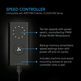 AC Infinity AIRTITAN S7, Crawlspace Fan with Speed Controller, 12-Inch