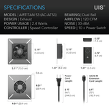 AC Infinity AIRTITAN T3, Crawlspace and Basement Ventilation Fan 6", WiFi-Integrated Controls, IP-55 Rated
