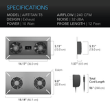 AC Infinity AIRTITAN T8, Crawlspace and Basement Ventilator Fan, Temperature and Humidity Controller, IP-44 Rated, Exhaust